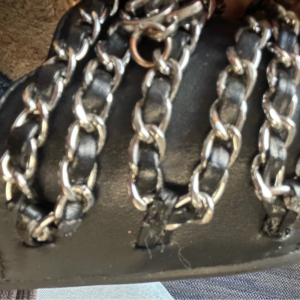 Fashion Designer Chain Mule Slide - Picture 3 of 7